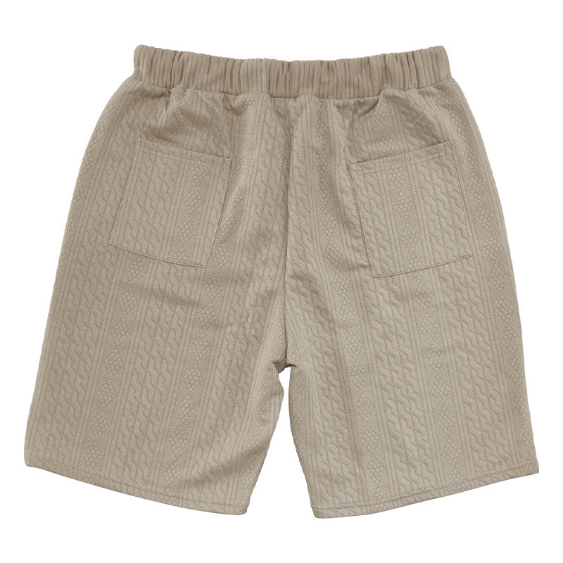 Men's Summer Loose Sleeveless T-Shirt Shorts Men's Summer Casual Jacquard Knitting Set 50