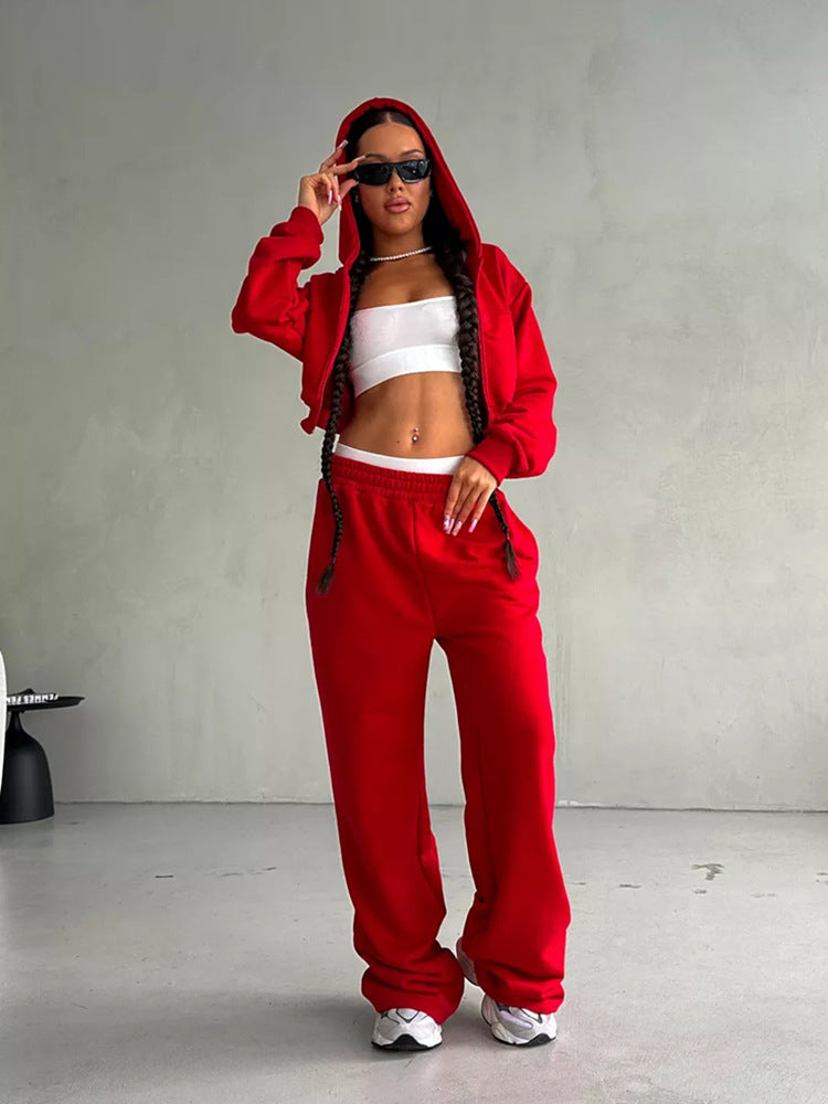 Women Casual Long Sleeve Hoodies and Sports PantsTwo Piece Set 6