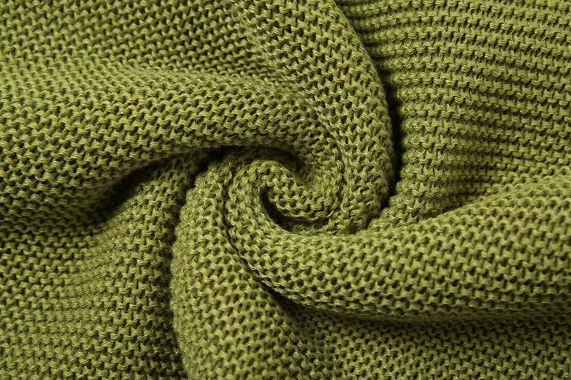 Women Slash Shoulder tassel hollow knitting solid irregular short-sleeved dress 19