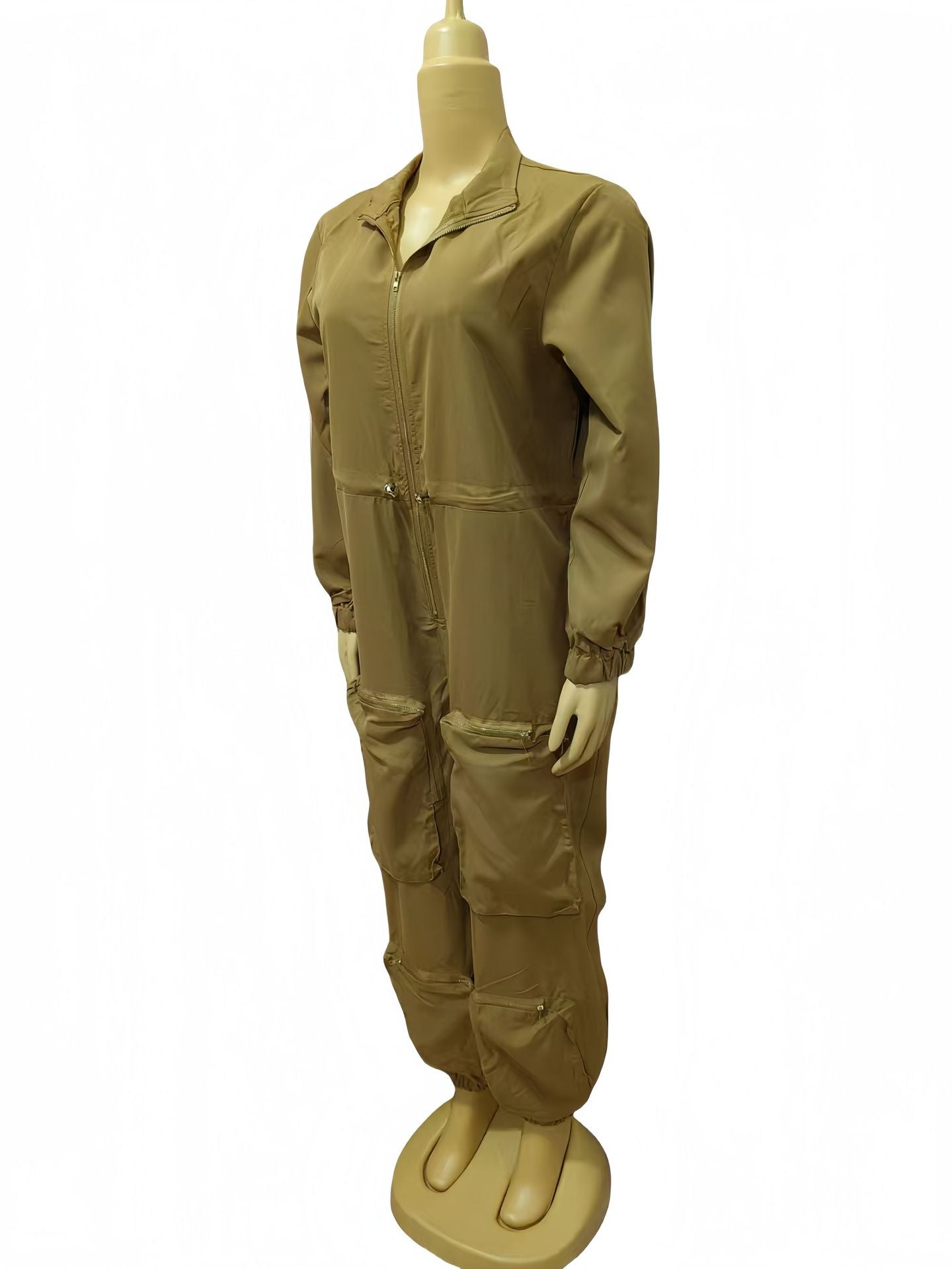 Plus Size Women Fashion Solid Pocket Sexy Jumpsuit 14