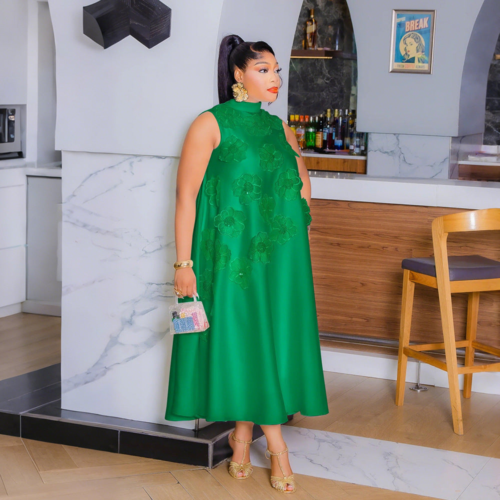 Women Round Neck Sleeveless Maxi Dress 5