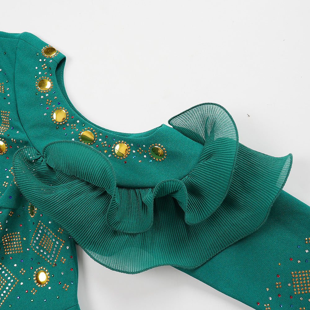 African Women's Plus Size Chic Elegant Fashion Beaded Formal Party Bodycon Dress Evening Gown 18