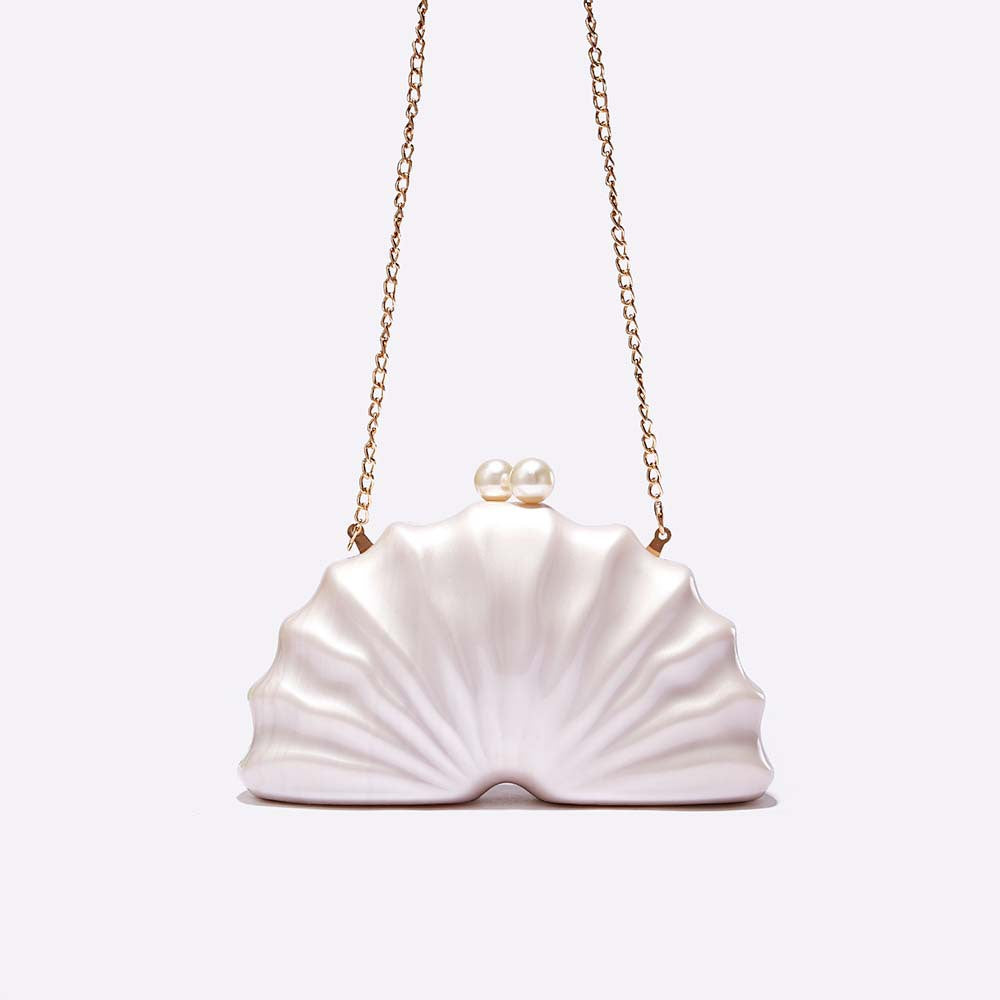 Women's Shoulder/Crossbody Bag Shell Acrylic Clutch for Wedding & Evening Party 8