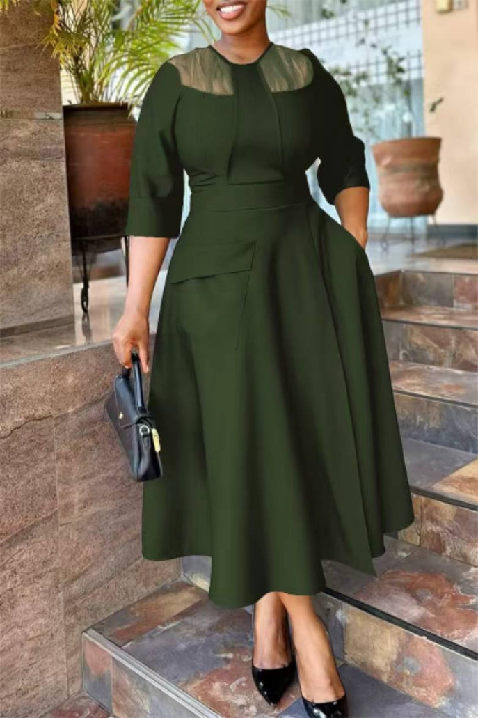 Women solid dress 14