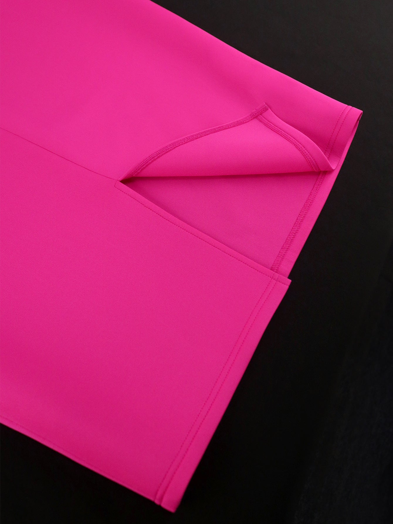 Irregular Collar Long-Sleeved Layered Fake Two-Piece High-Waist Dress 12