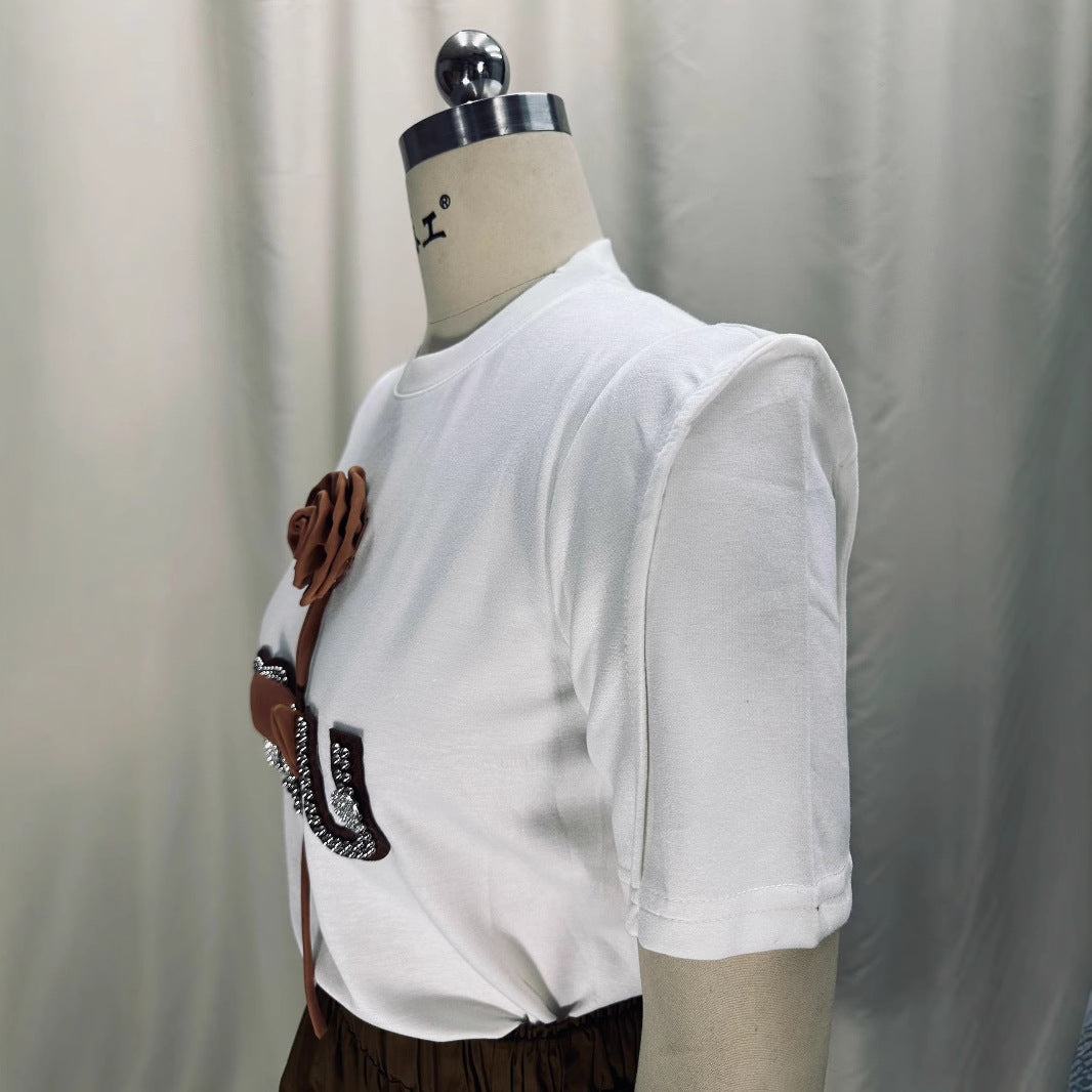 Women African Flower Rose Skirt 8