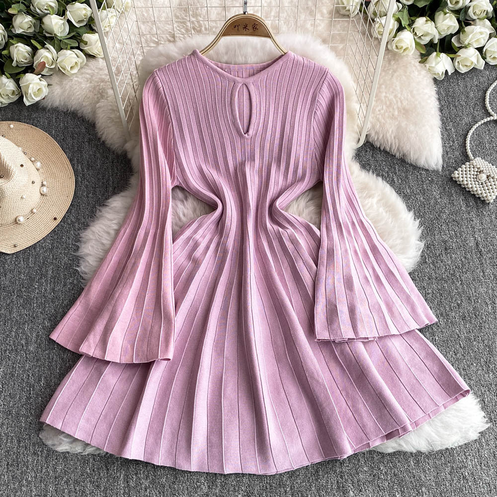 Women Knitting Sweater Dress 5