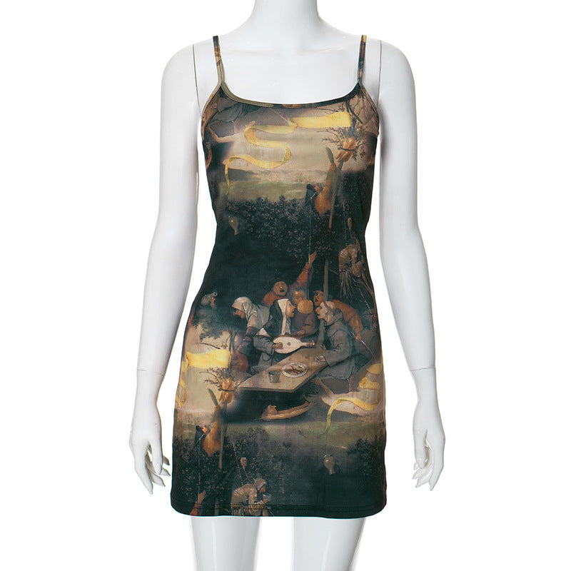 Women printed Bodycon short dress 5