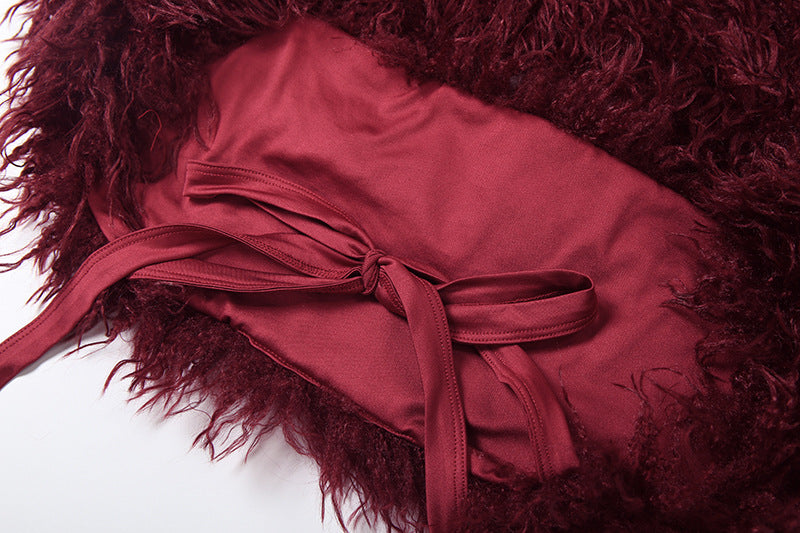 Women Fall Backless Hooded Top and Skirt Two-Piece Set 13