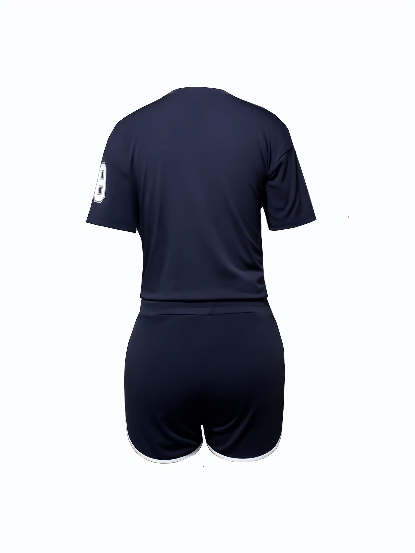 Women casual digital print short-sleeved top and shorts two-piece set 13