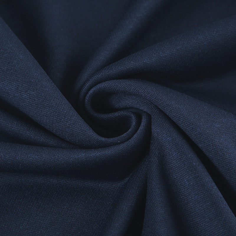 Women American Sports Loose Solid Casual Long Sleeve Top 17