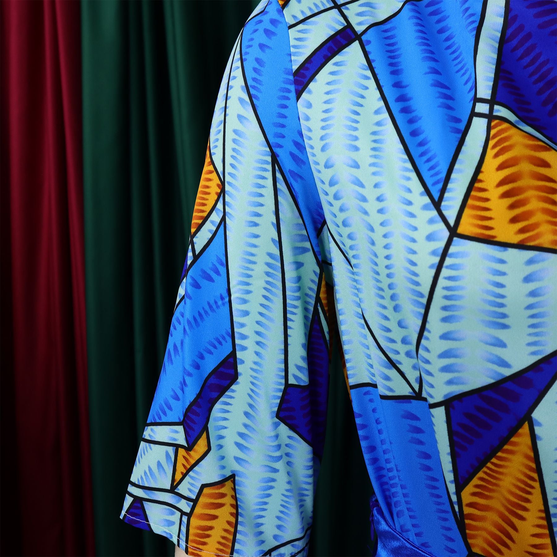 Women's Printed Short Sleeve Shirt Casual Loose Wide Leg Pants African Two-Piece Suit 22