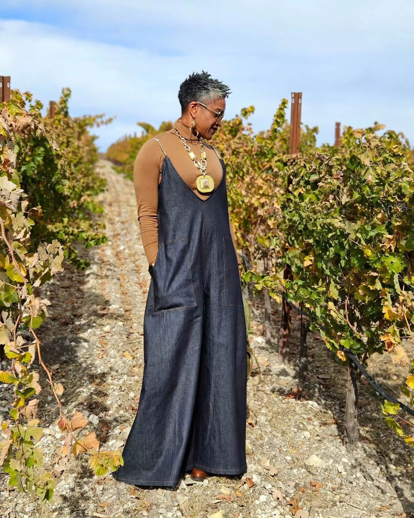 Metal Straps Wide Leg Loose Jumpsuit With Pockets 5