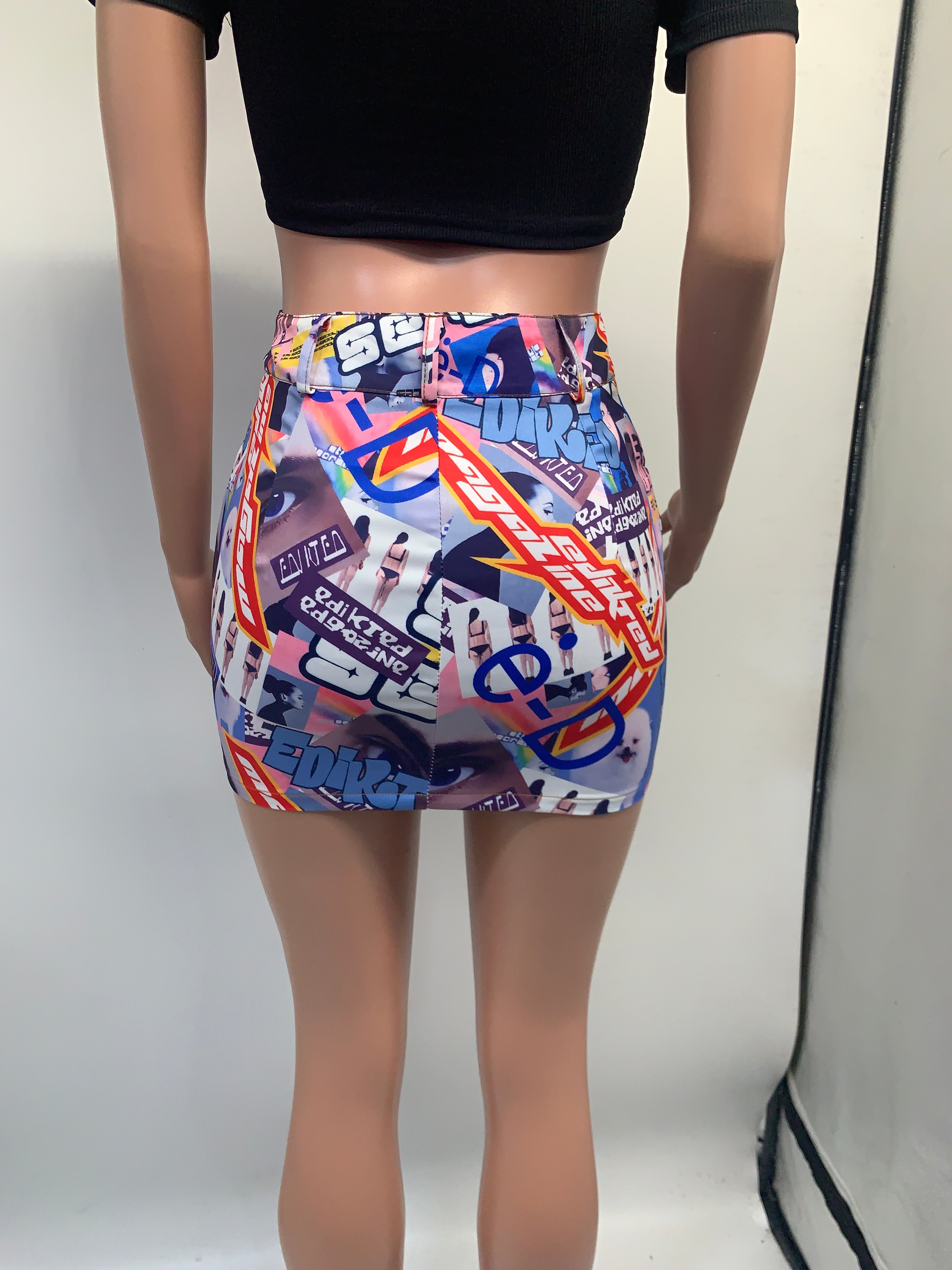 Summer street poster print stylist skirt 10