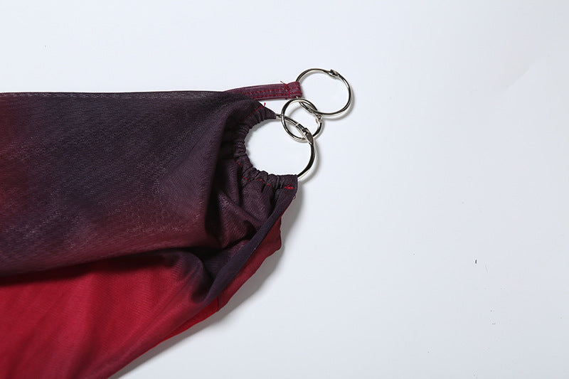 Spring Summer Women's Fashion Sexy Low Back Deep High Waist Fitted Slit Long Dress 13