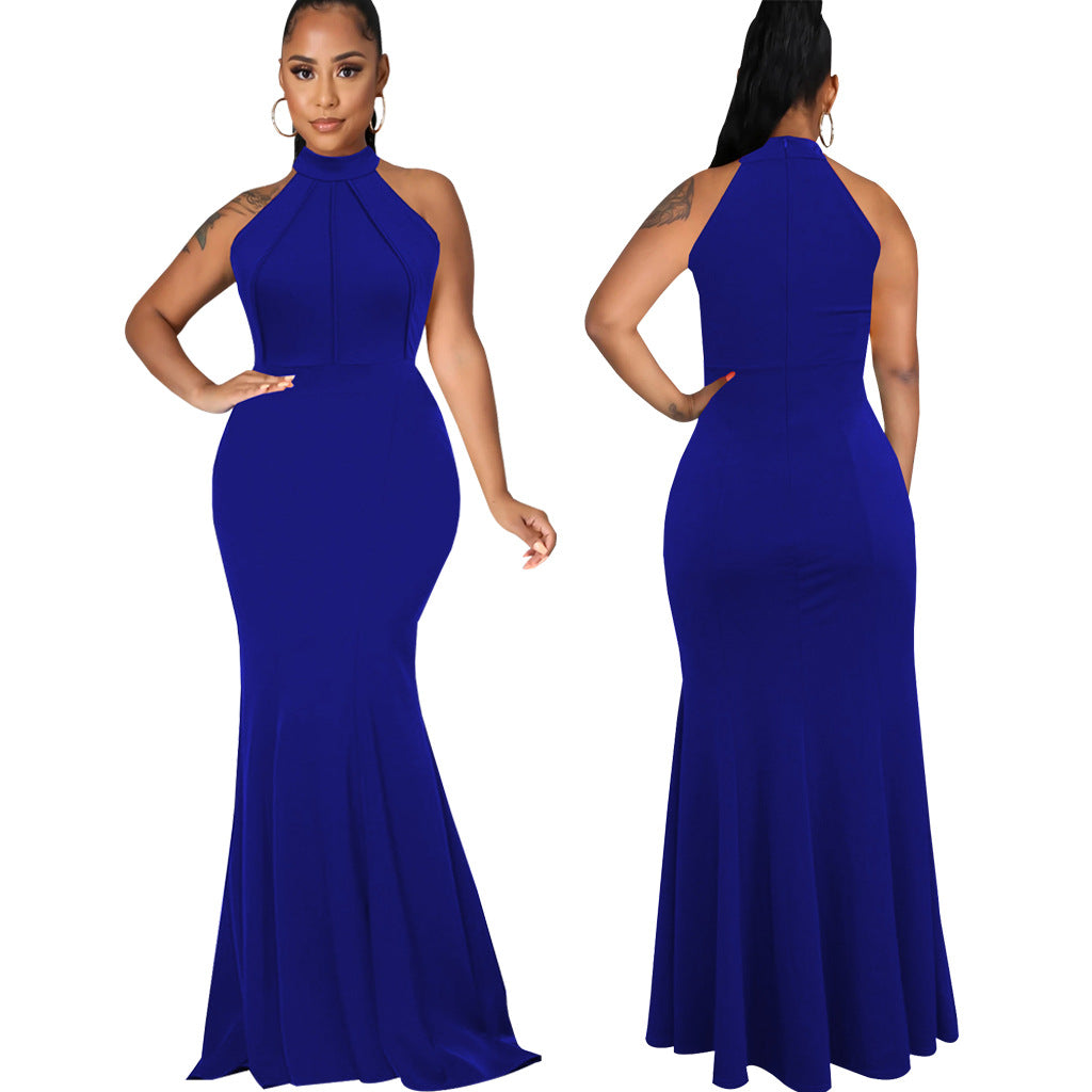 Women Sexy Solid Sleeveless Dress 5