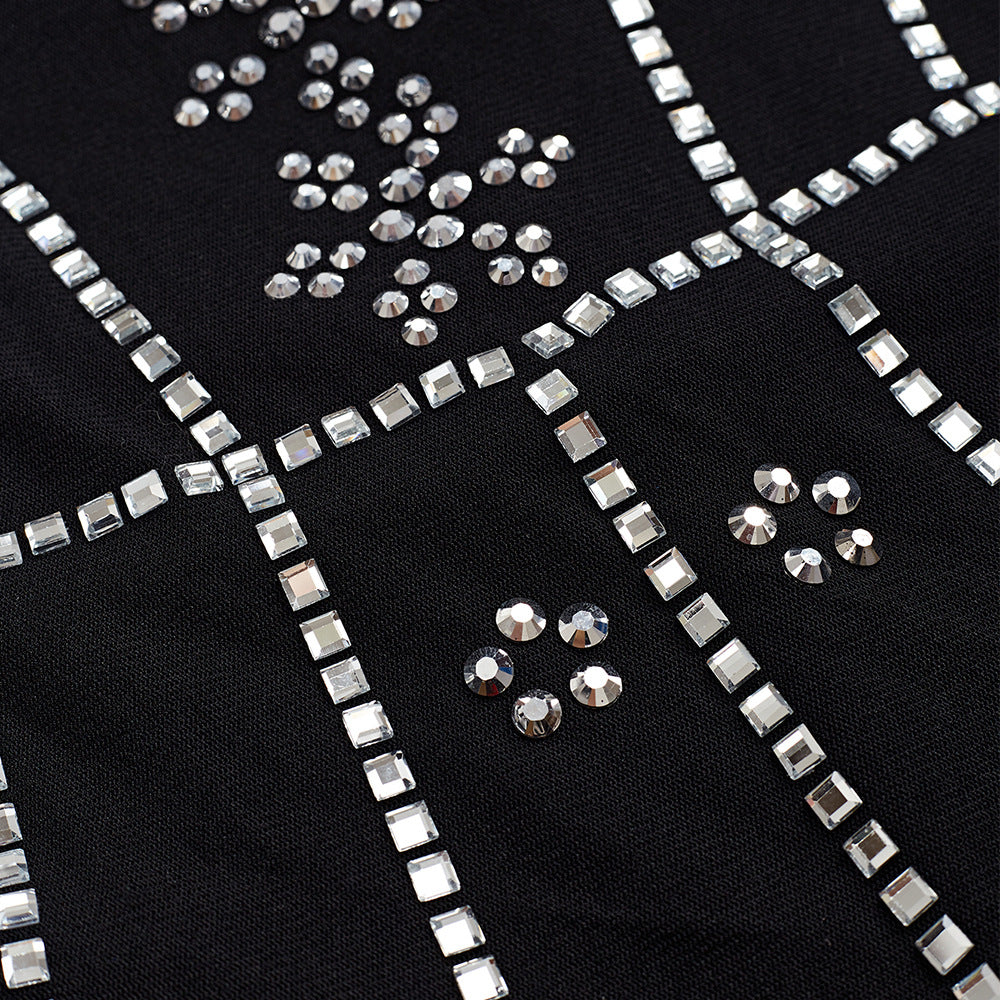 See Through Beaded Diamond Fringe Summer Sexy Women’s Dress 4