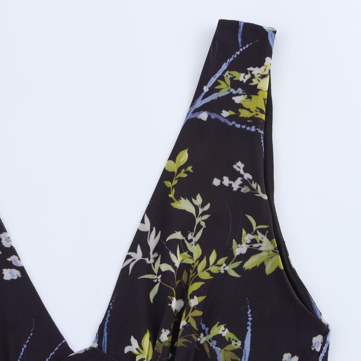 Spring Women's Sexy V-Neck Strappy Floral Print Dress 6