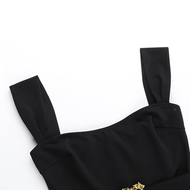 Summer Sexy Fashion Style Chic Metallic Accessories Strap Bodycon Dress 9