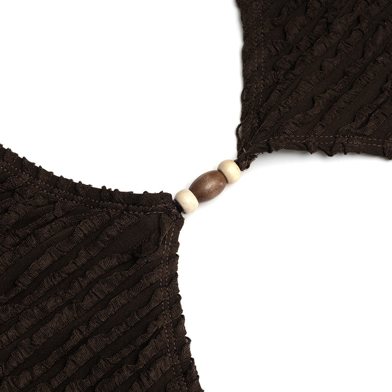 Women Strapless Sleeveless Backless Lace-Up Sexy Mini Dress 18