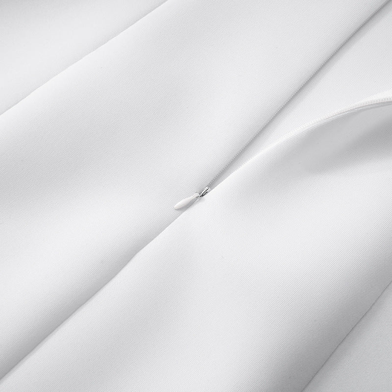 Women contrast color Halter Neck lace sexy dress 14