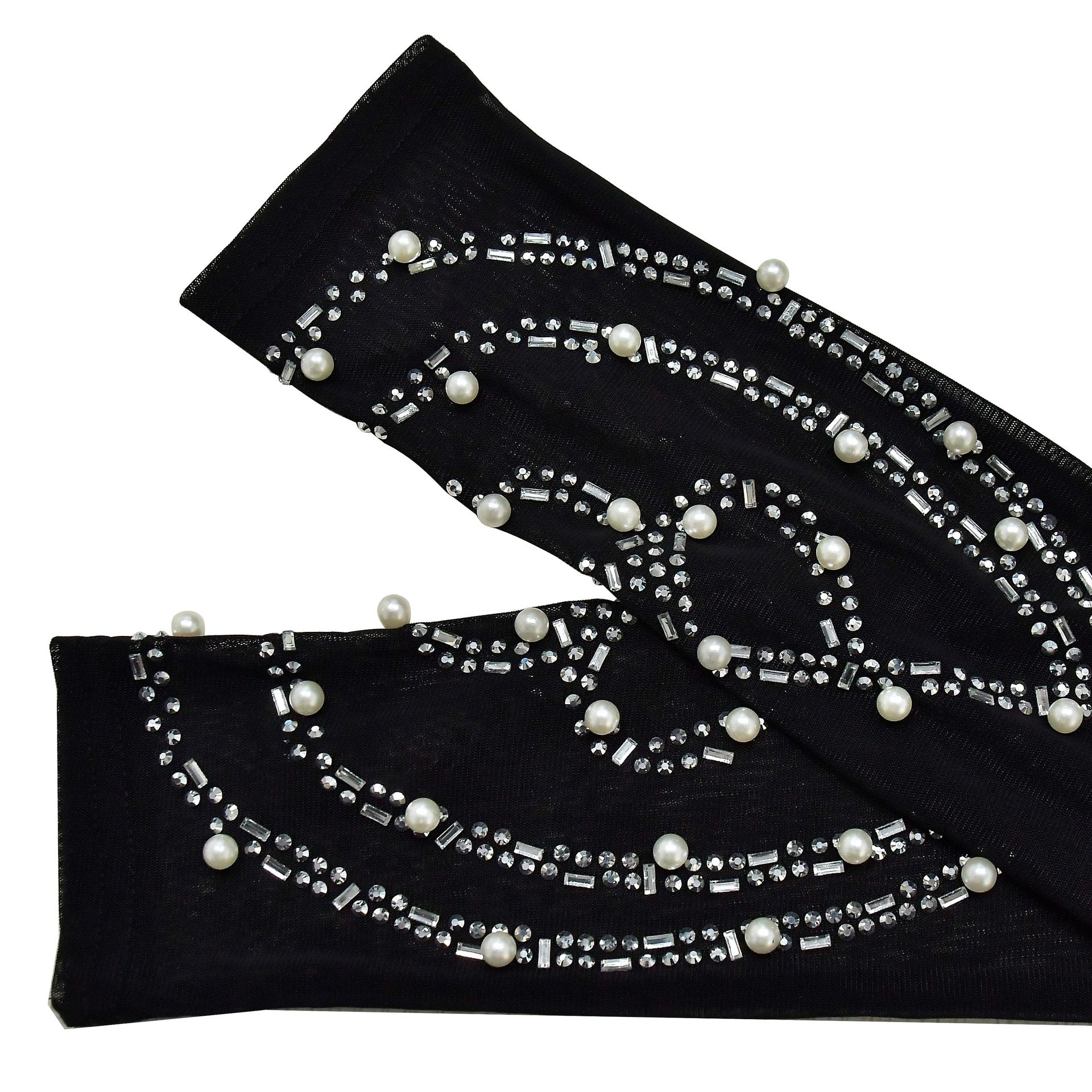 Women solid mesh beaded long-sleeved mini dress 21