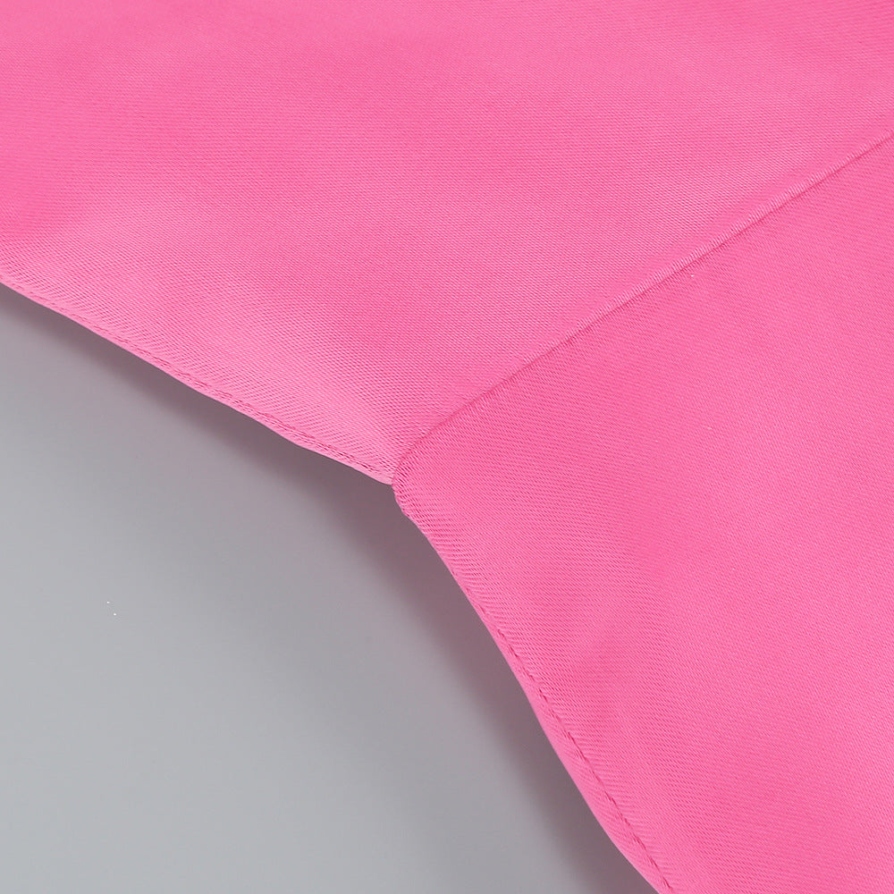 Summer Flower Sexy Strapless Halter Low Back Slit Long Party Dress 19