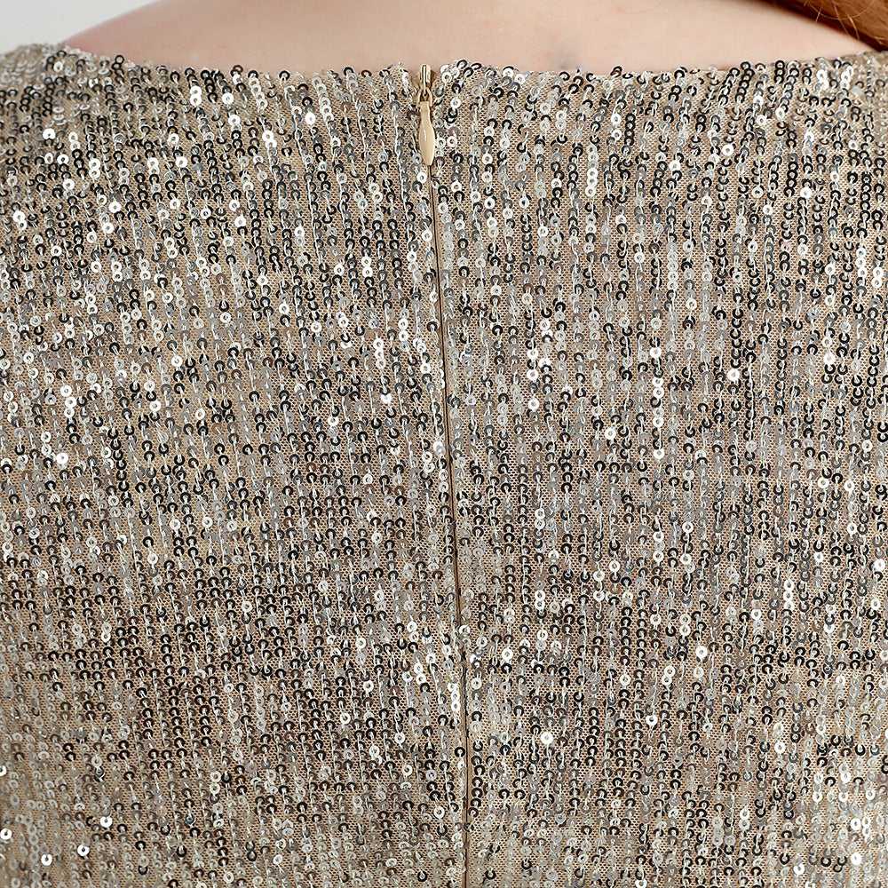 Spring and Summer Long Sequin Plus-Size Formal Party Evening Dress 24