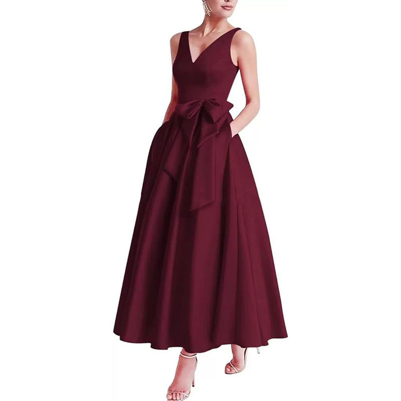 Women V-Neck Sleeveless Elegant Maxi Dress（Processing time need 3-6 days） 19