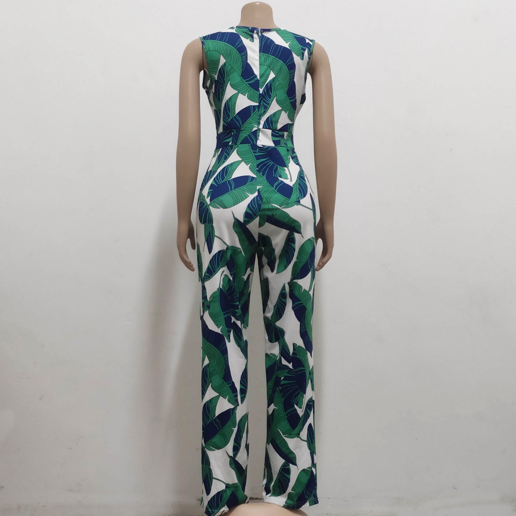 Sexy Fashion Digital Print V-Neck Women's Jumpsuit 13