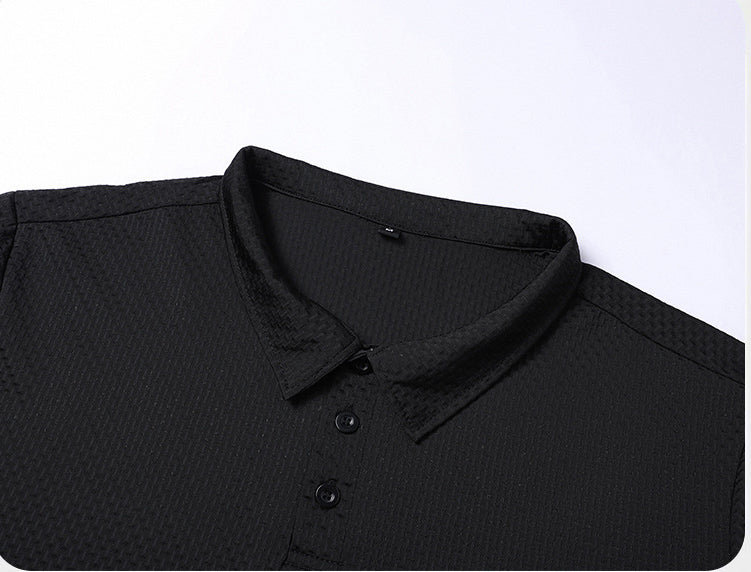 Summer men's Turndown Collar short-sleeved top and shorts two-piece set 19