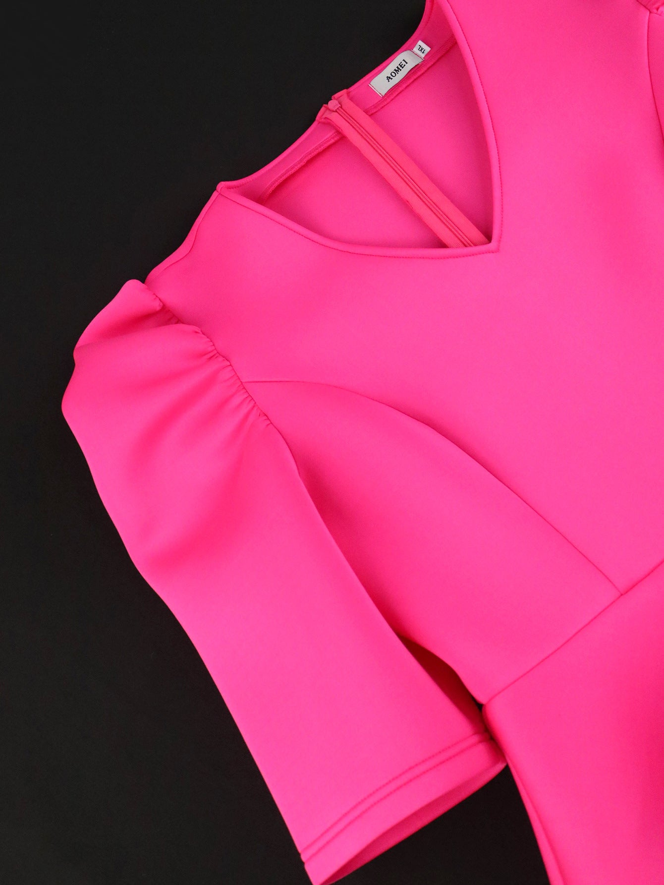 Fake Two Piece Style Cocktail Party Ruffled High Waist Bodycon Dress 12