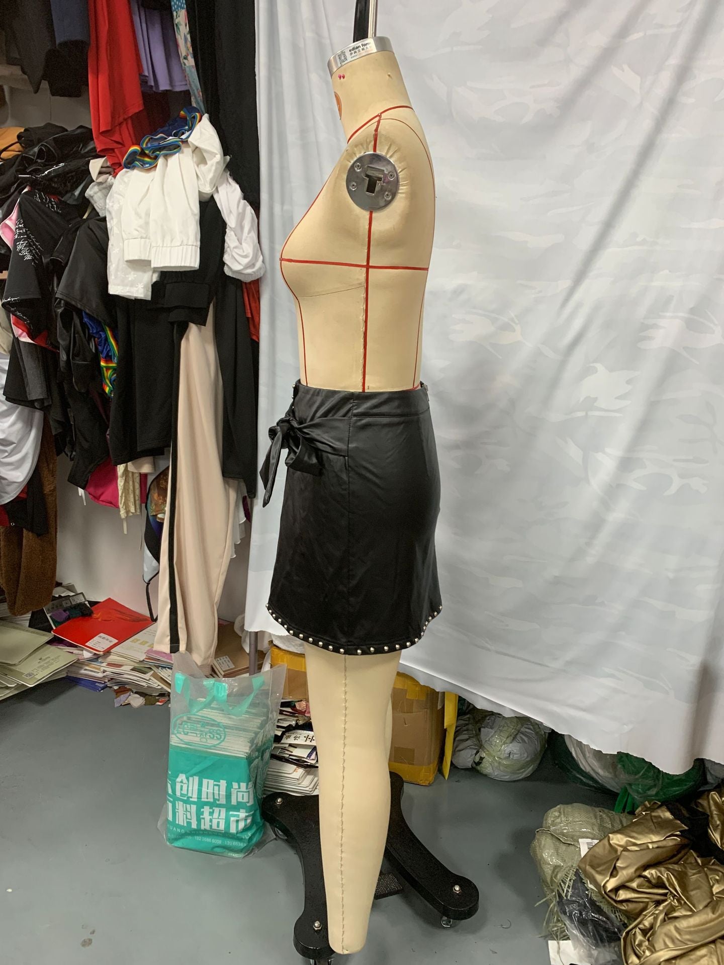 Women Belt Pu-Leather Skirt 7