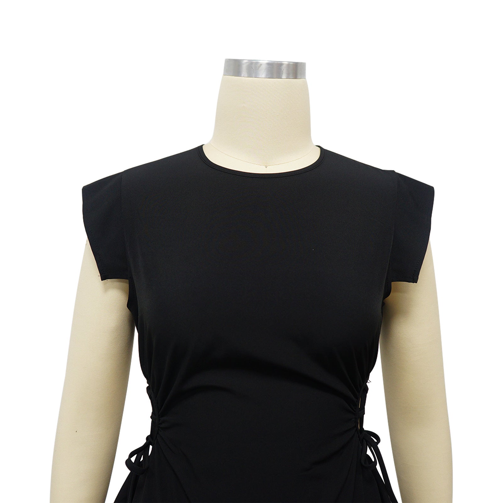 Summer Women Round Neck Solid Dress 30