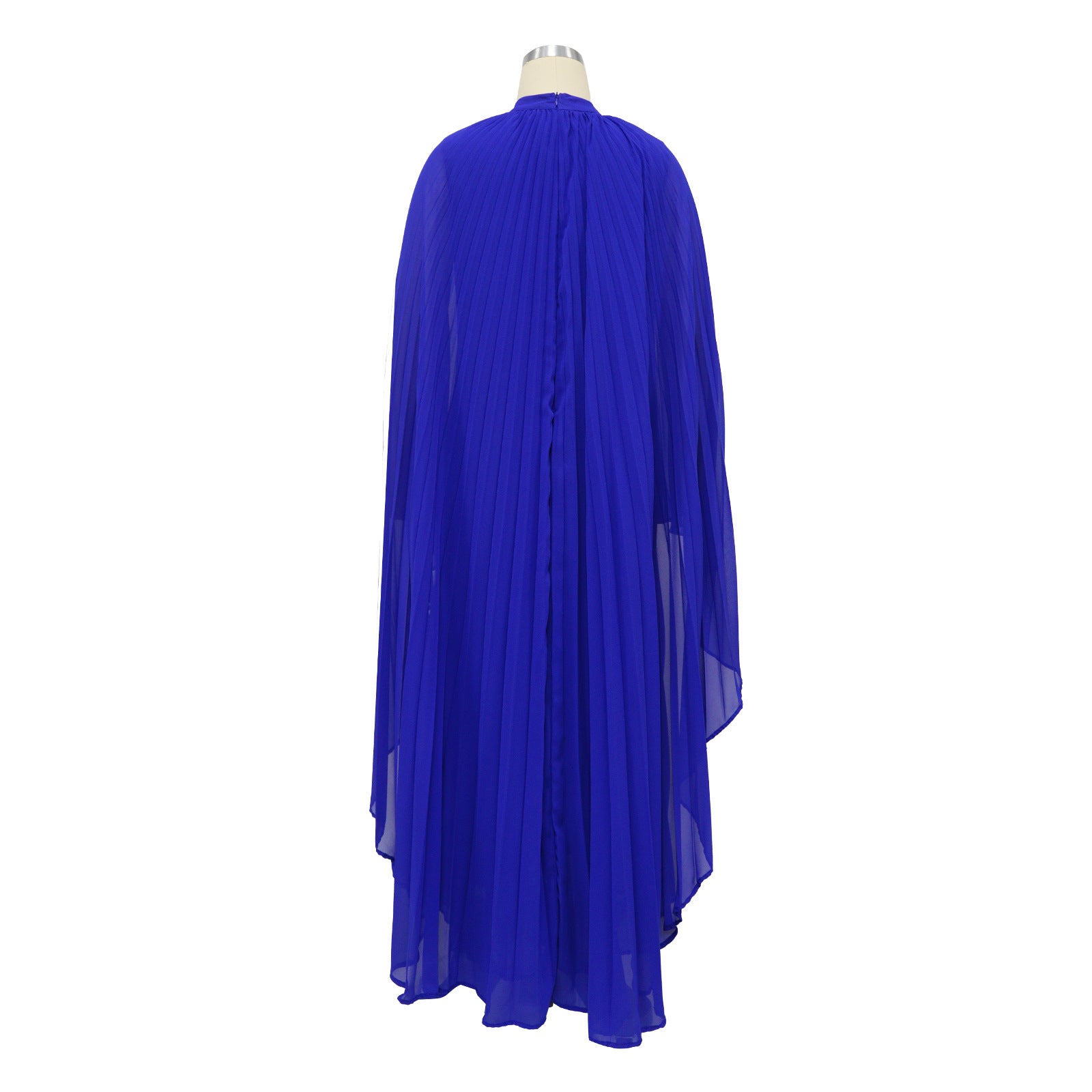 Fashion Women's Solid Color Chiffon Long Pleated Dress 13
