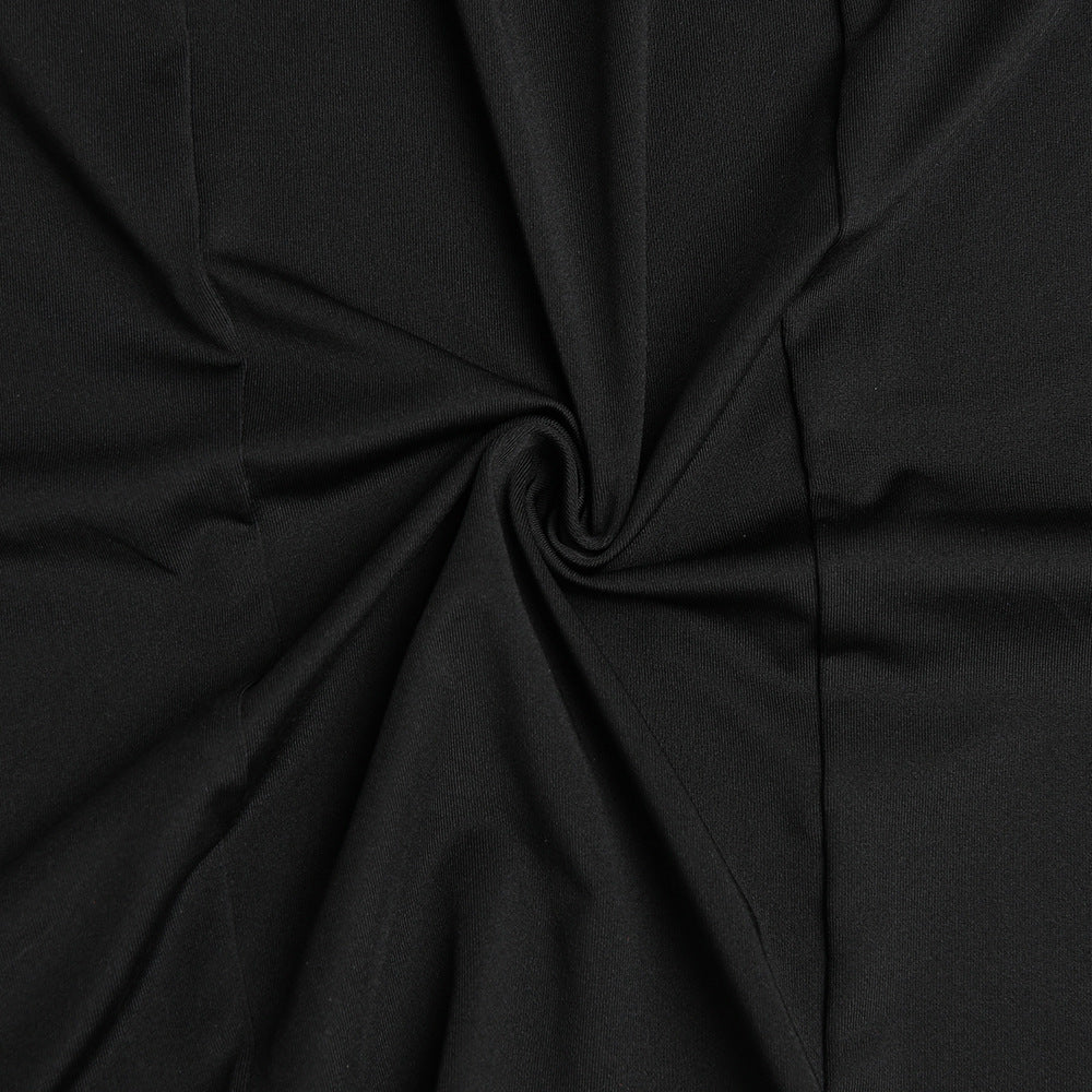 Women Summer Sexy Suspender Strapless Top and Slit Skirt Two-Piece Set 10