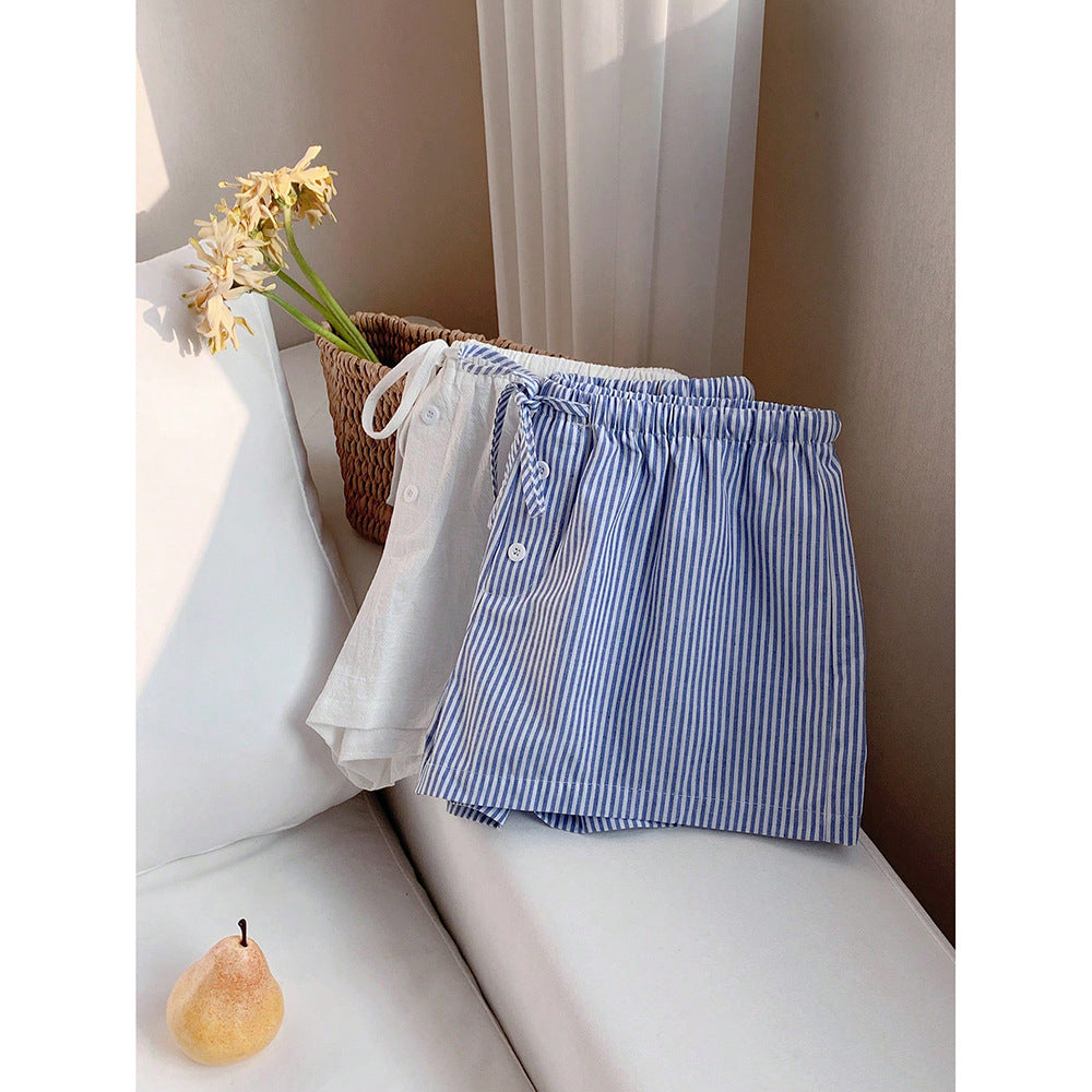 Summer Drawstring Solid Color Shorts Women’s Casual Wear 12