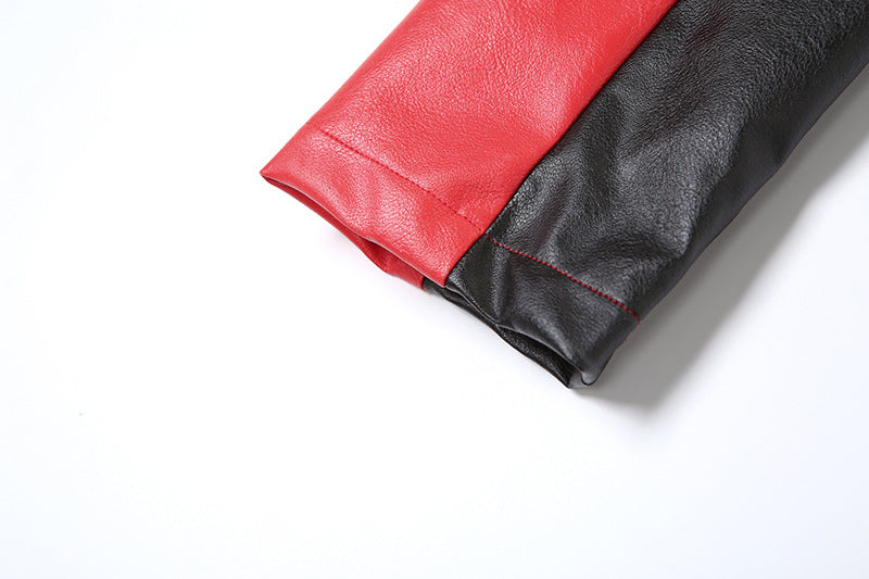 Autumn Winter Sexy Zipper Top Contrast Embroidery Short Fashion Jacket 11