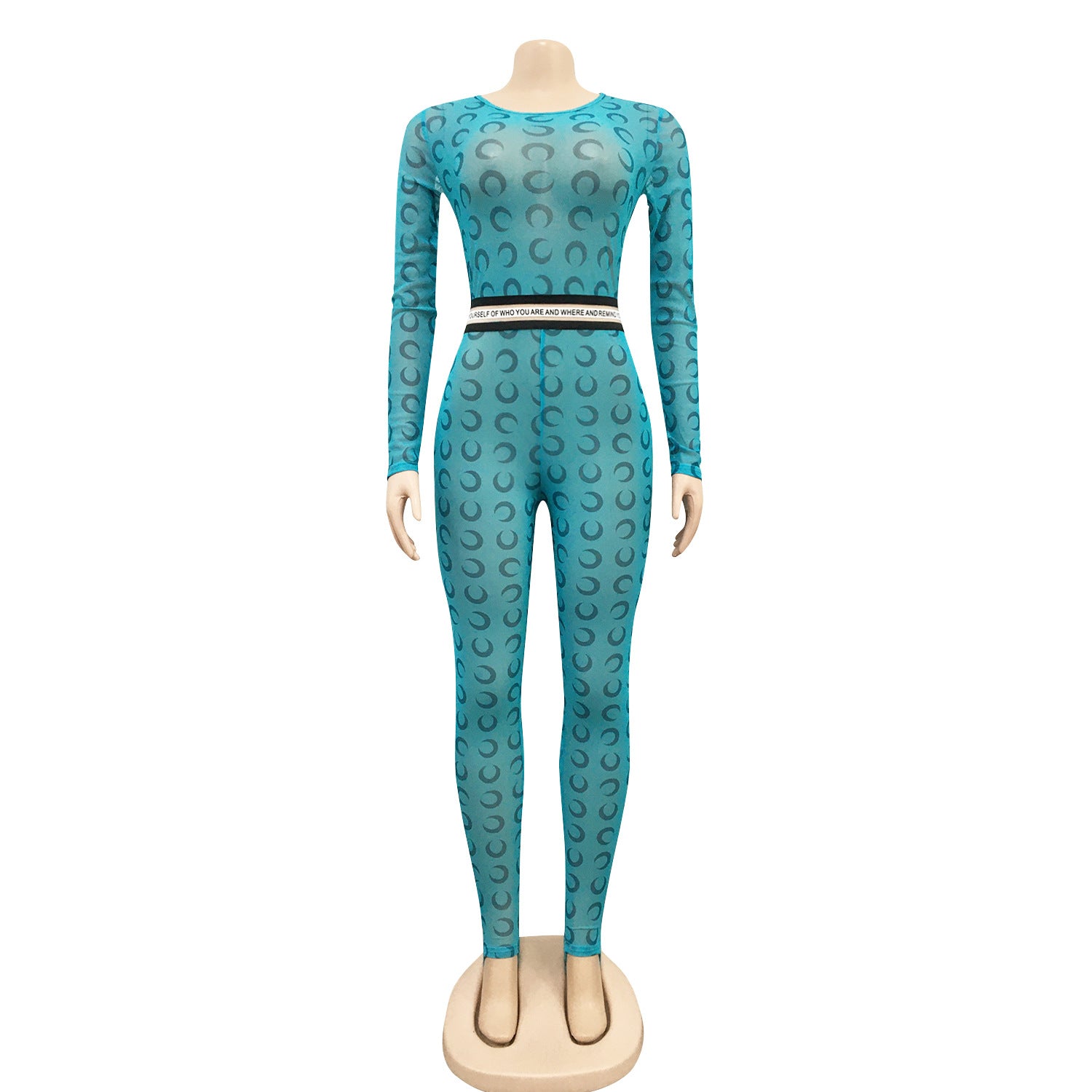 Fashionable And Sexy See-Through Mesh Nightclub Jumpsuit 24