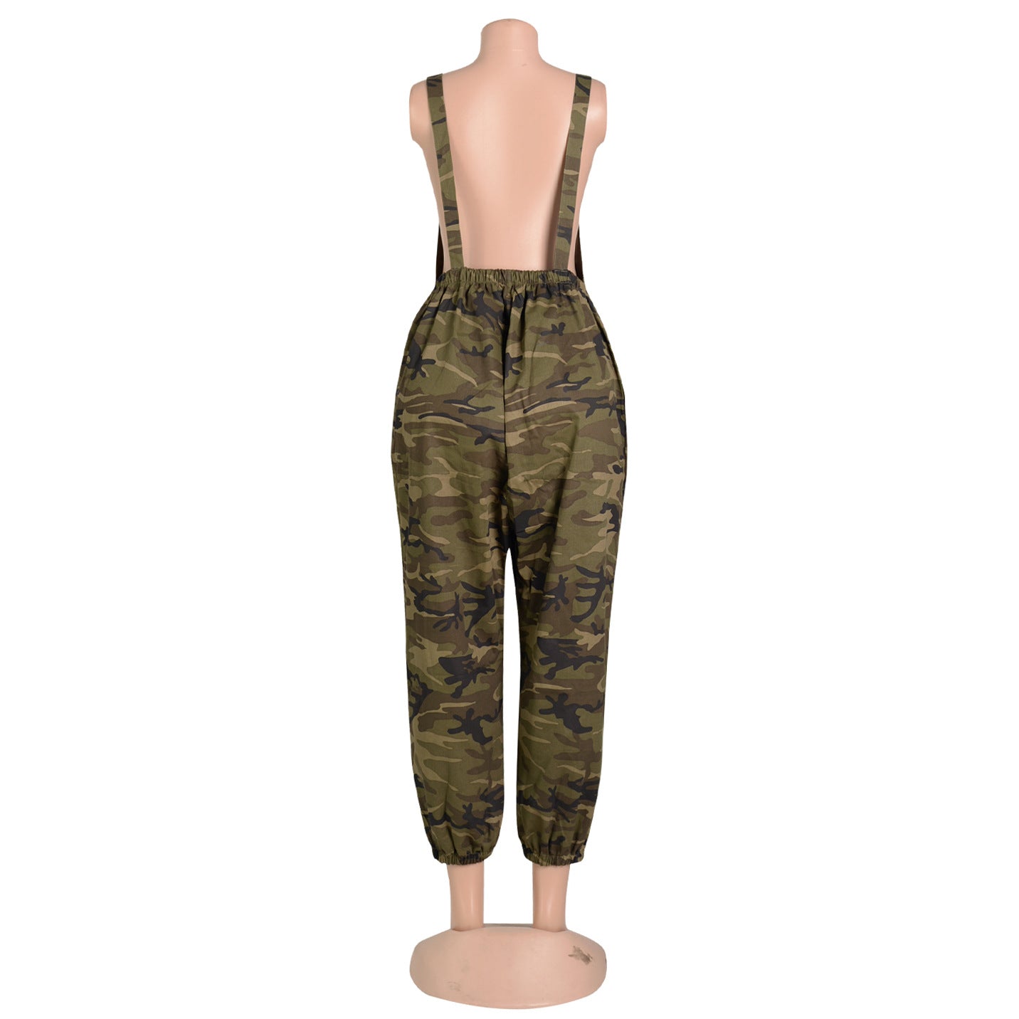 Suspenders Cargo Pants Hip Hop Loose Camouflage Plus Size Jumpsuit Fall 12