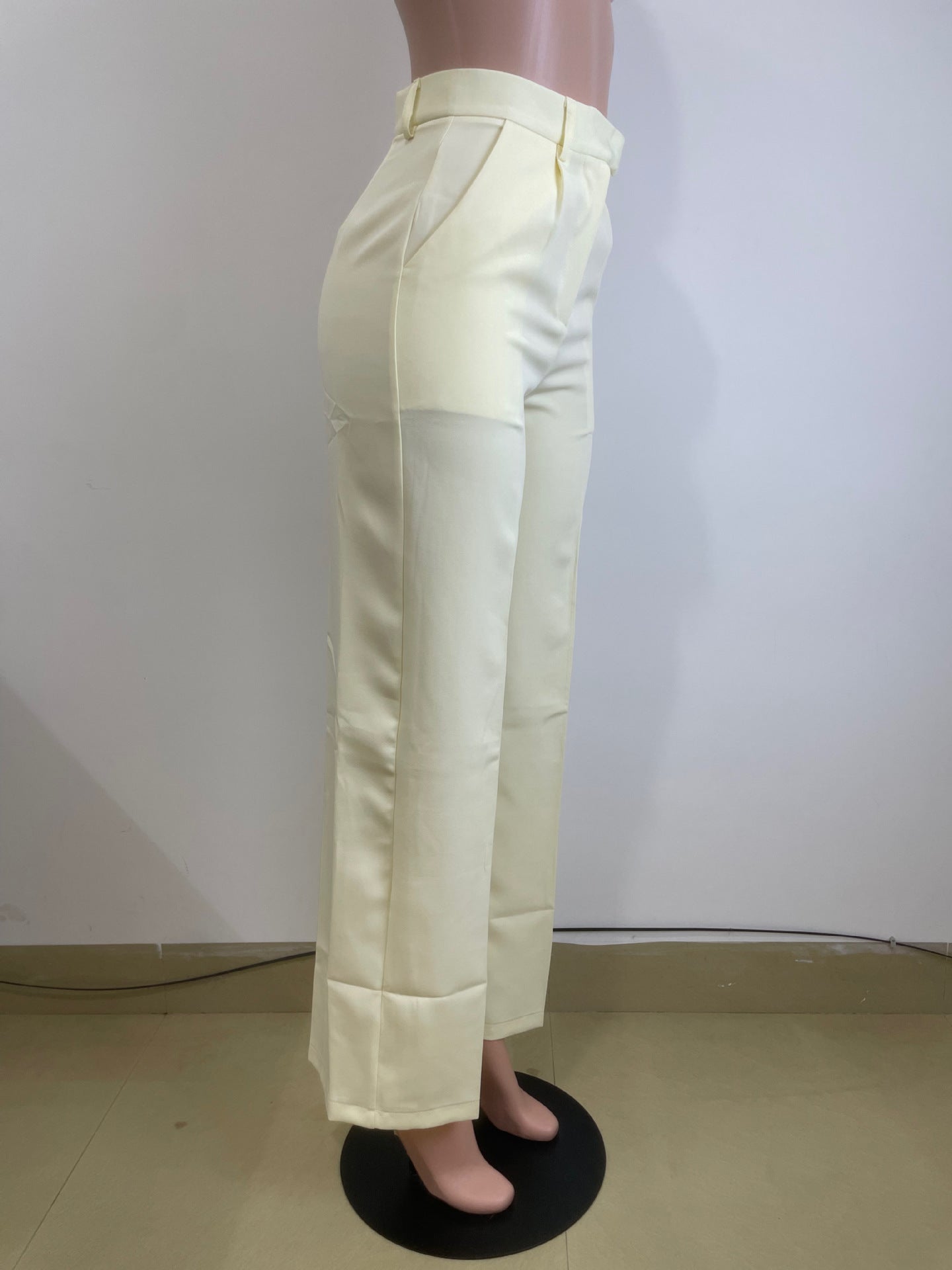 Women's Spring Autumn Winter High Waist Straight Wide Leg Casual Pants 27