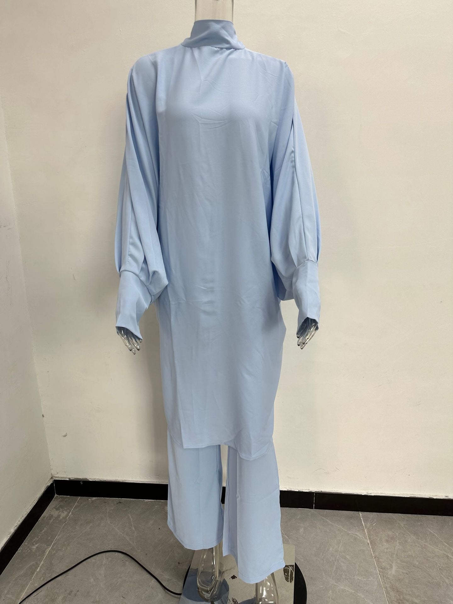 Autumn And Winter Chic Women's Suit Fashionable Baton Loose-Sleeved Shirt Straight-Leg Trousers Two-Piece Set 22