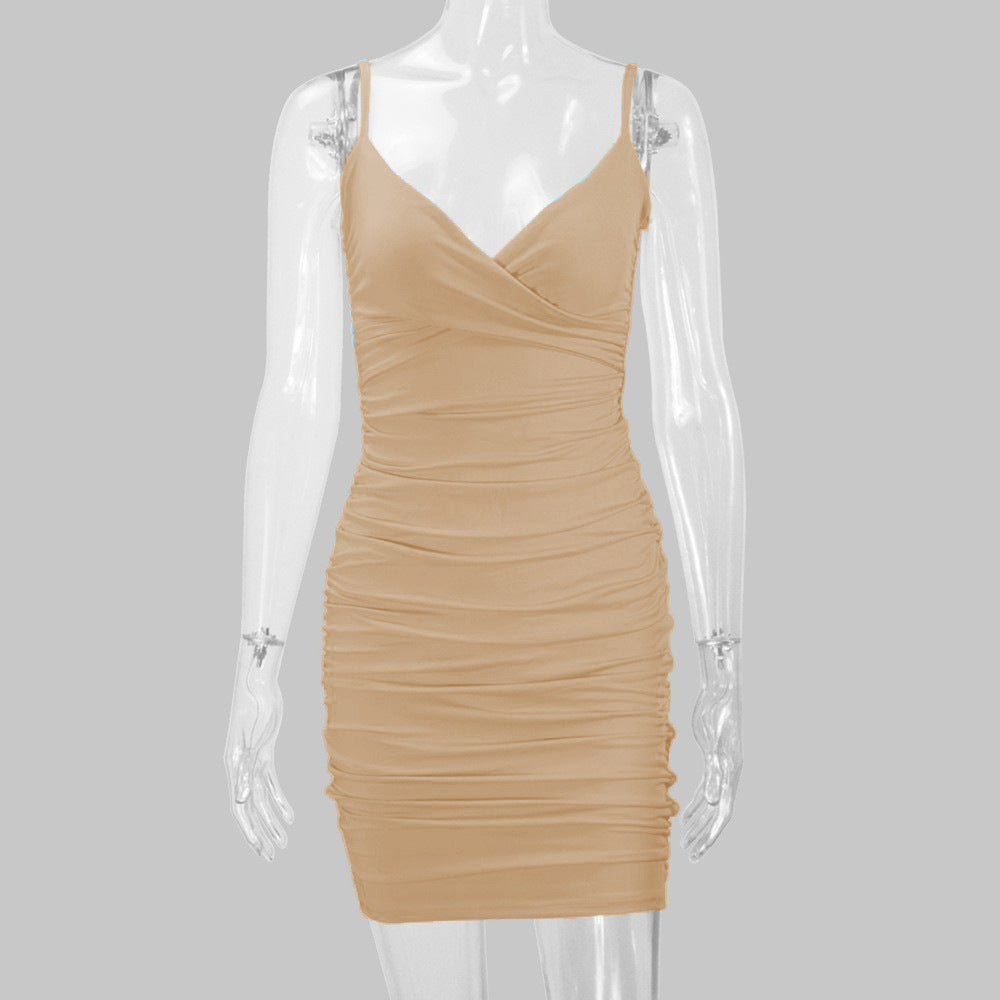 Women's Clothes Sexy Summer Style Straps V-Neck Bodycon Dress 34