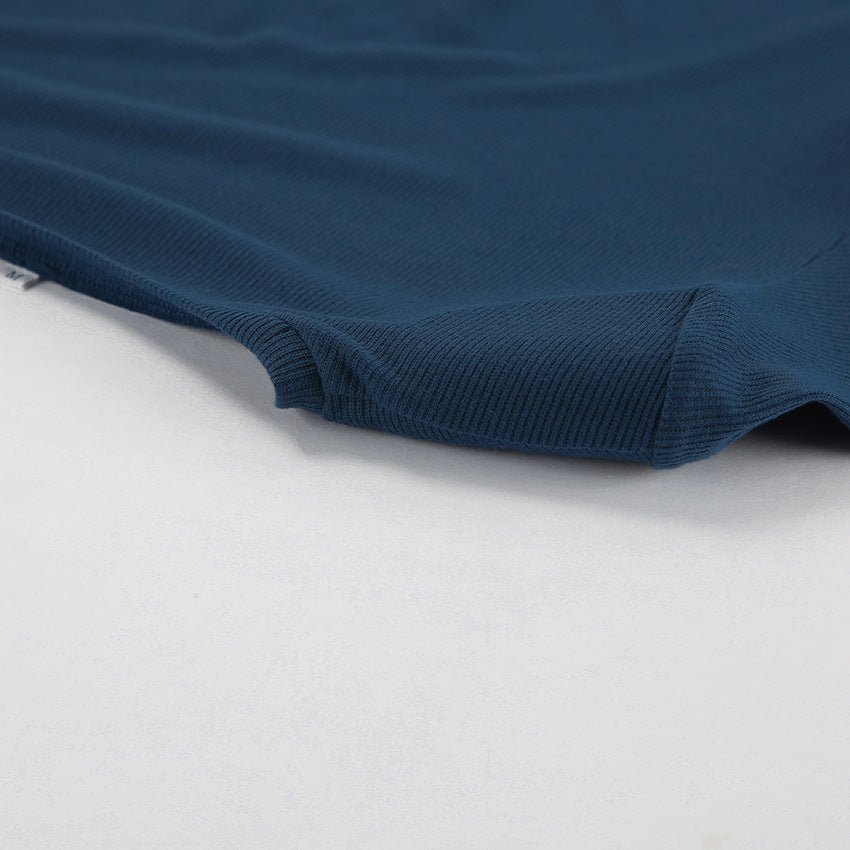 Women sexy Round Neck Bell Bottom sleeve lace-up knitting solid dress 20