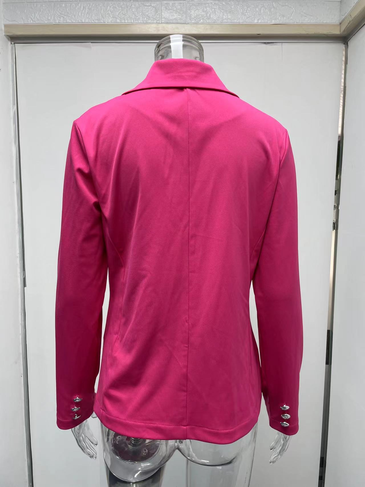 Women Long Sleeve Buttons Blazer 44