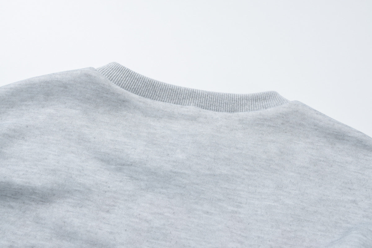 Letter Printed Autumn Winter Women's Long Sleeve Round Neck Top Shorts Fashion Casual Two Piece Set 14