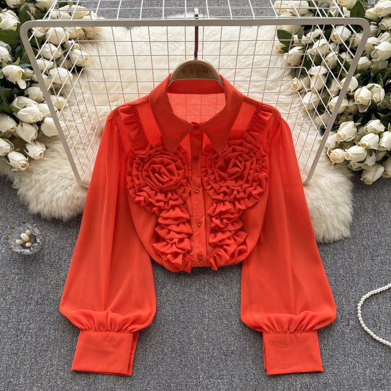 Women French Chiffon shirt Top