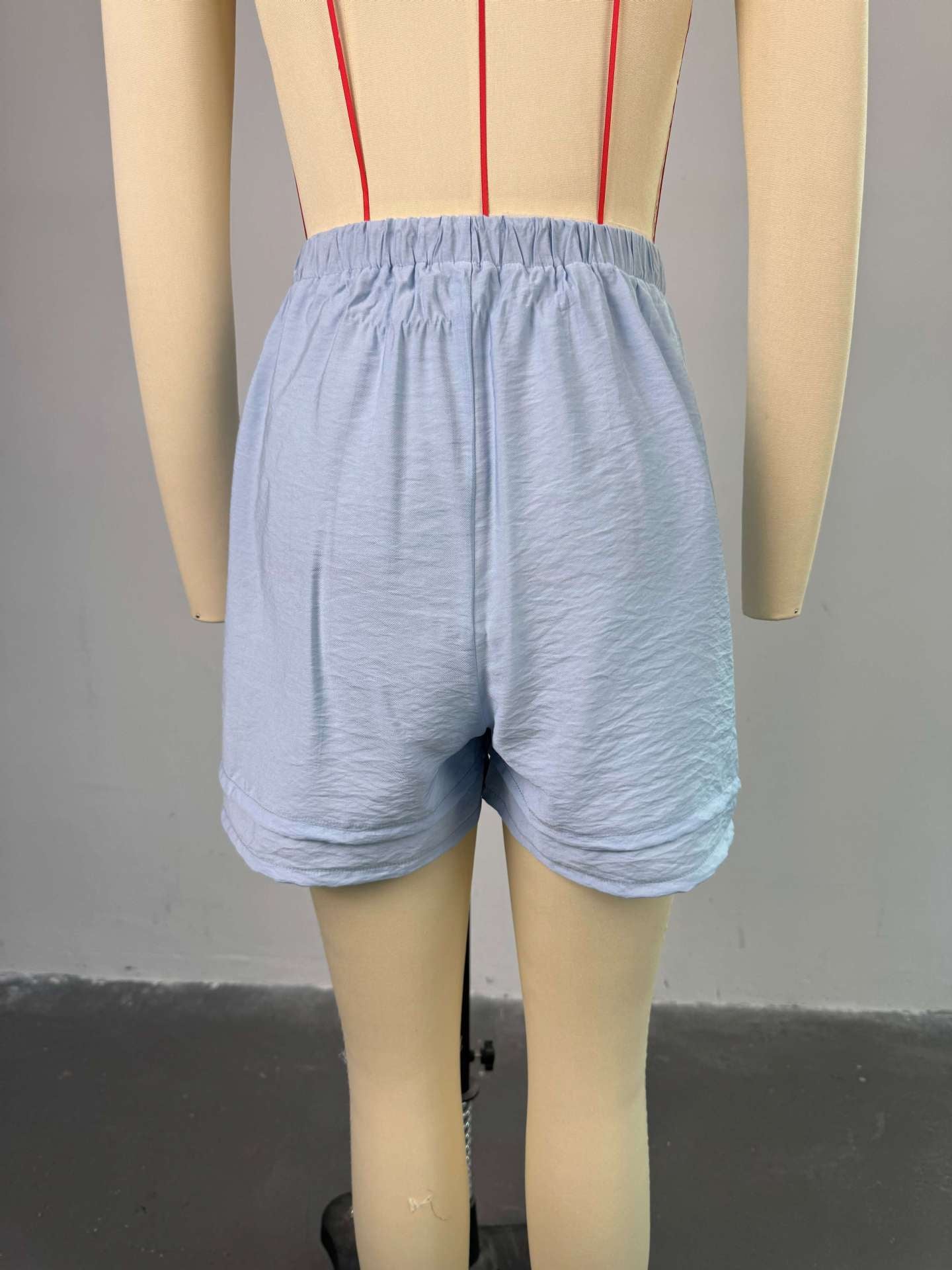 Women's Summer Fashion Lantern Sleeve Cardigan Wide-Leg Shorts Casual Set 13