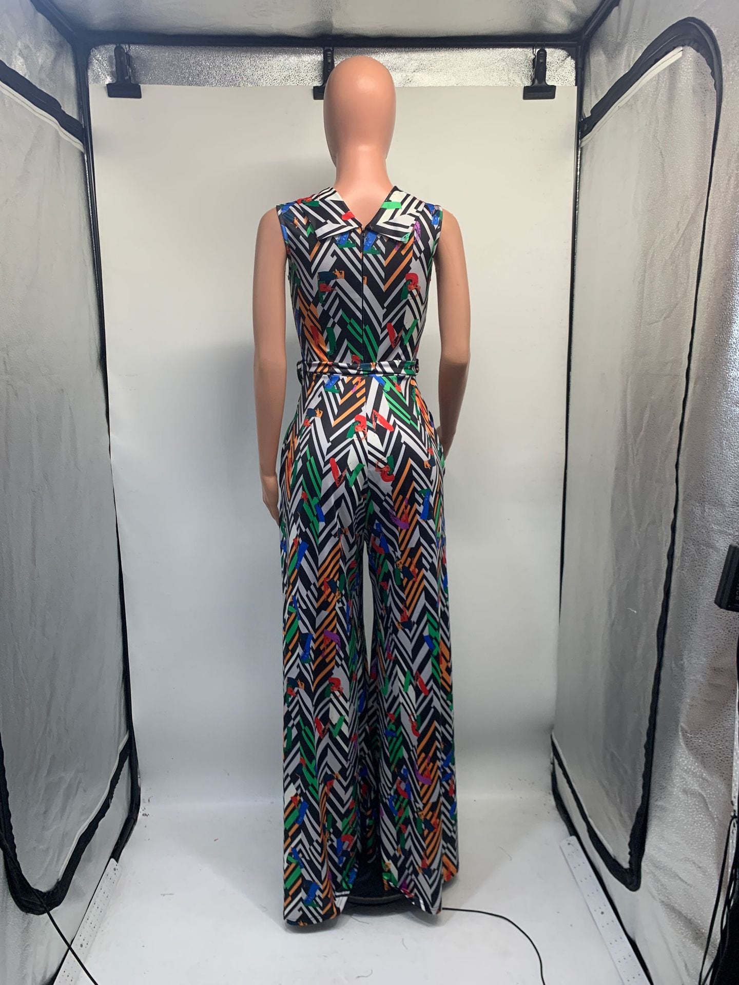 Fashion Ladies Printed Pocket Sleeveless Maxi Dress 6