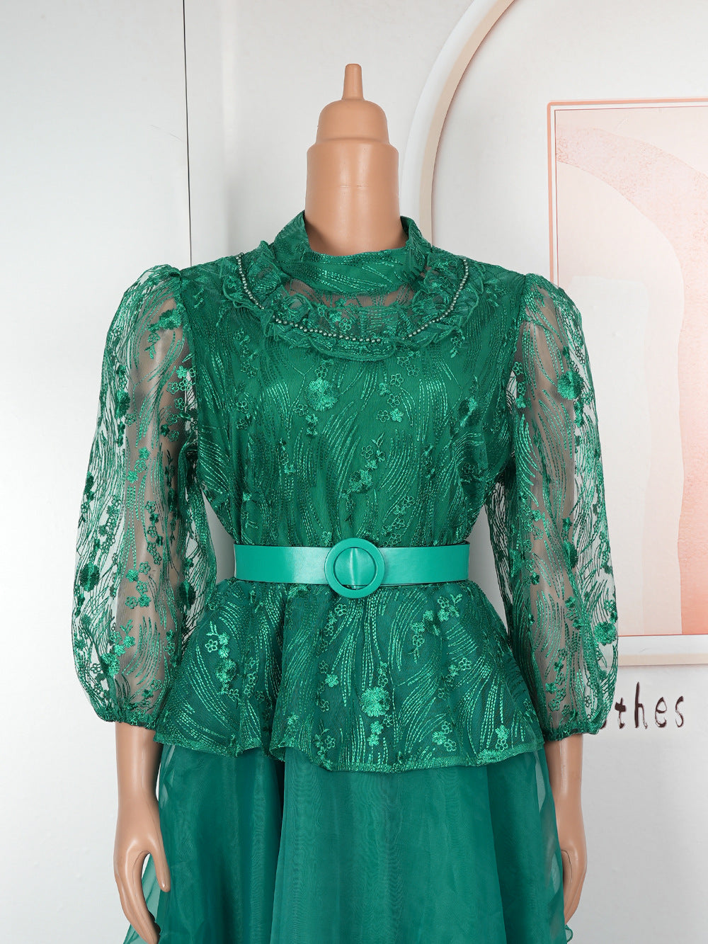 Plus Size Women's African Fashion Mesh Dress 12